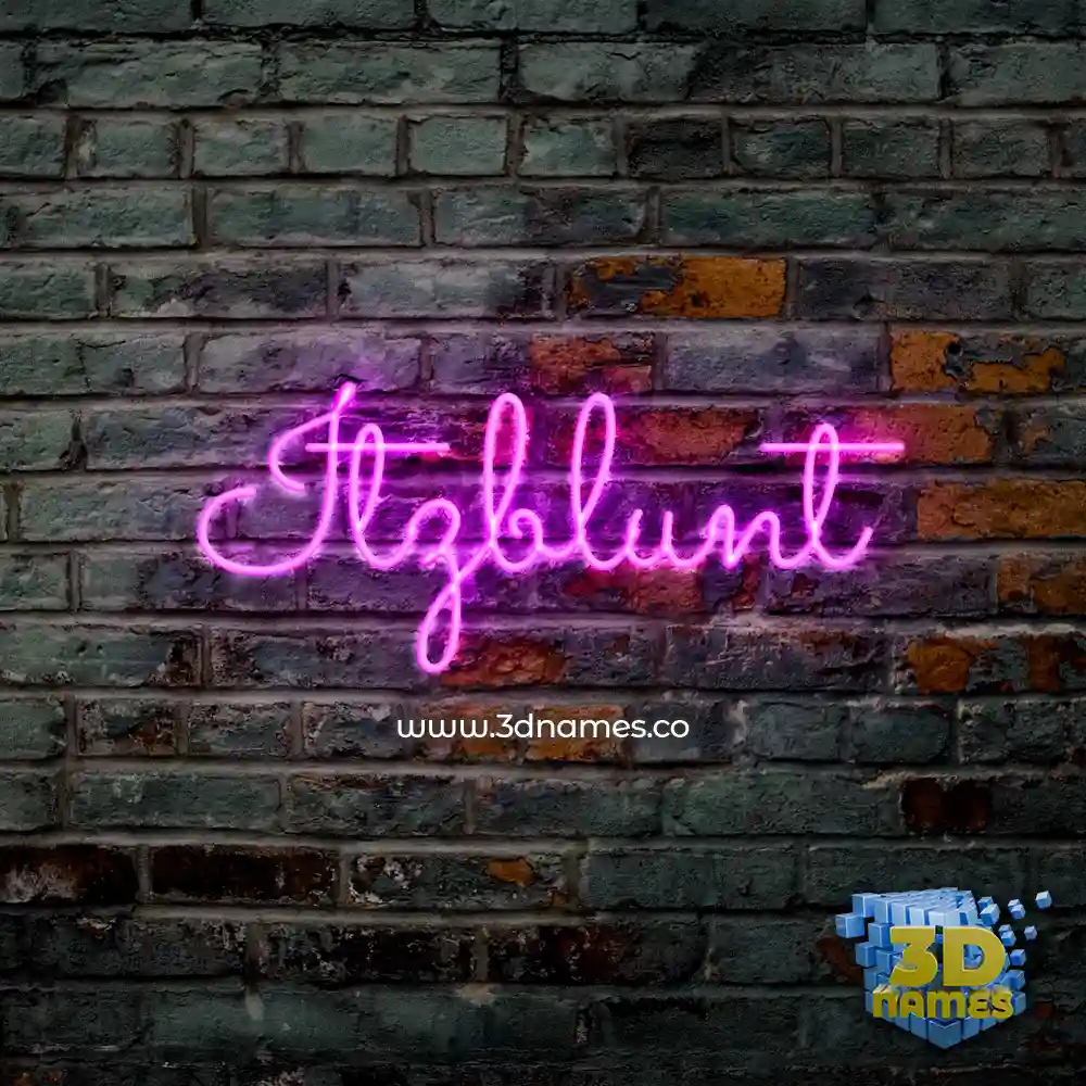 itzblunt in Pink Neon style - 3D name wallpaper itzblunt in Pink Neon style - 3D name wallpaper