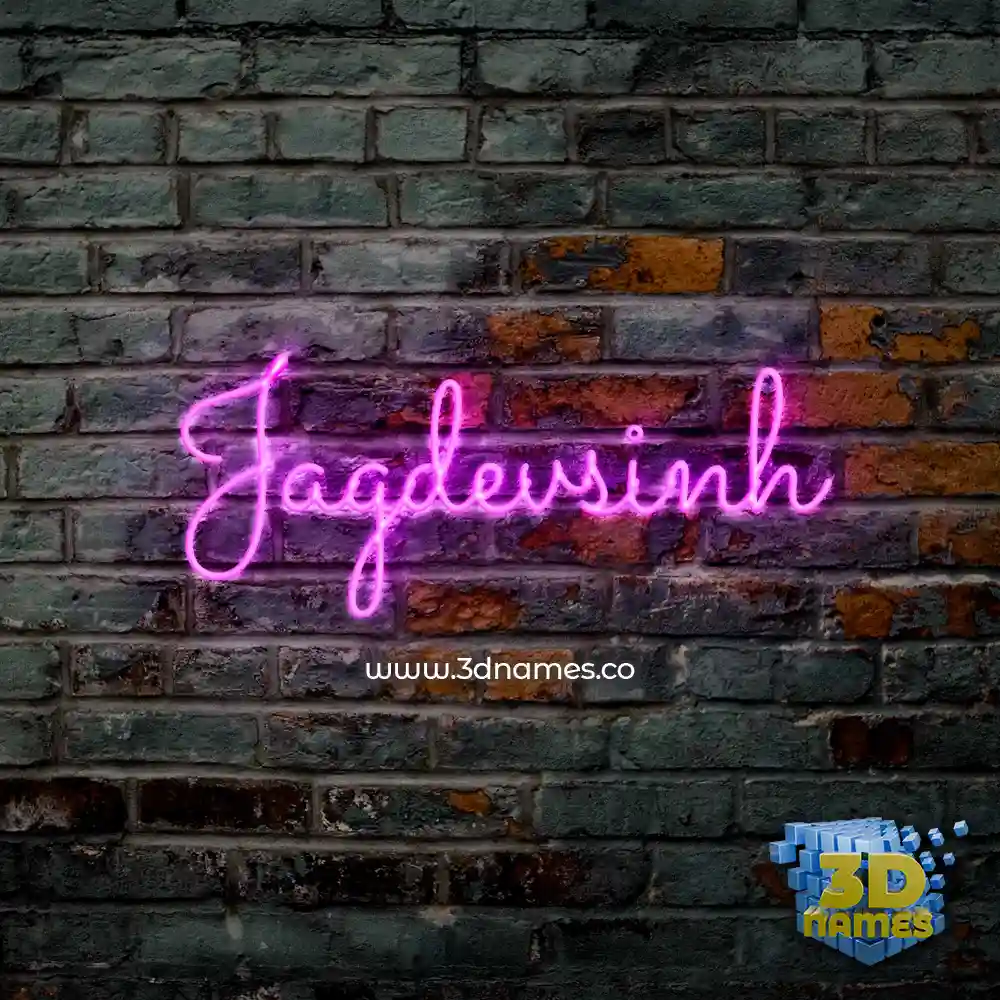 jagdevsinh in Pink Neon style - 3D name wallpaper