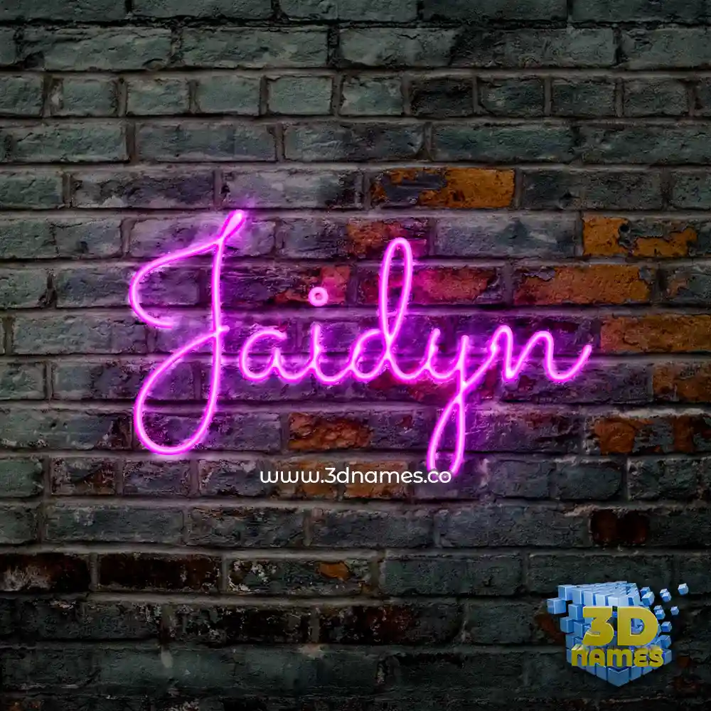 jaidyn in Pink Neon style - 3D name wallpaper