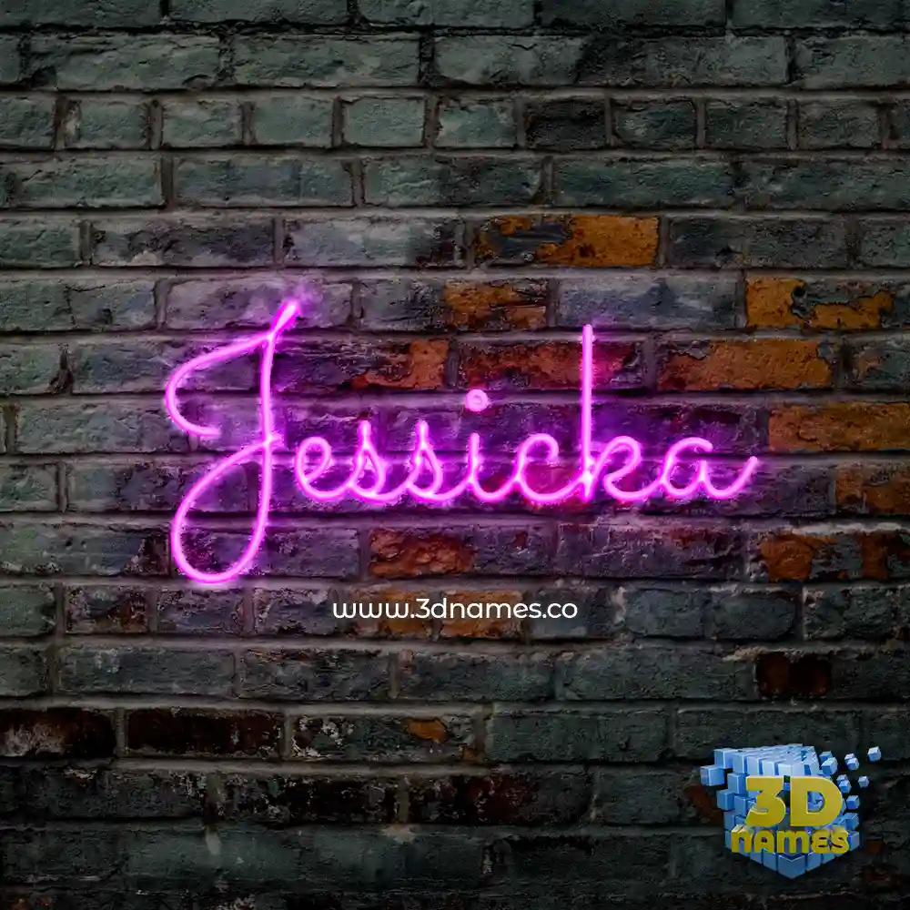 jessicka in Pink Neon style - 3D name wallpaper jessicka in Pink Neon style - 3D name wallpaper