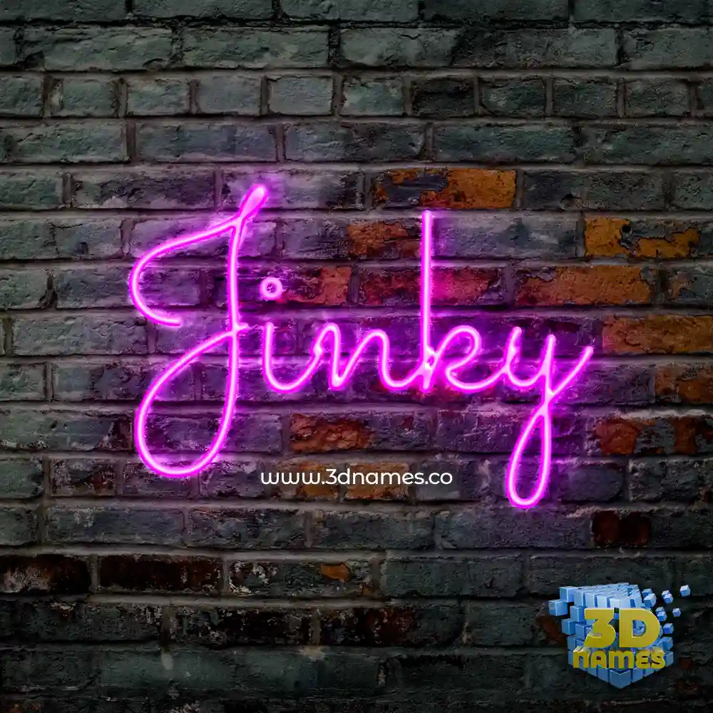 jinky in Pink Neon style - 3D name wallpaper jinky in Pink Neon style - 3D name wallpaper