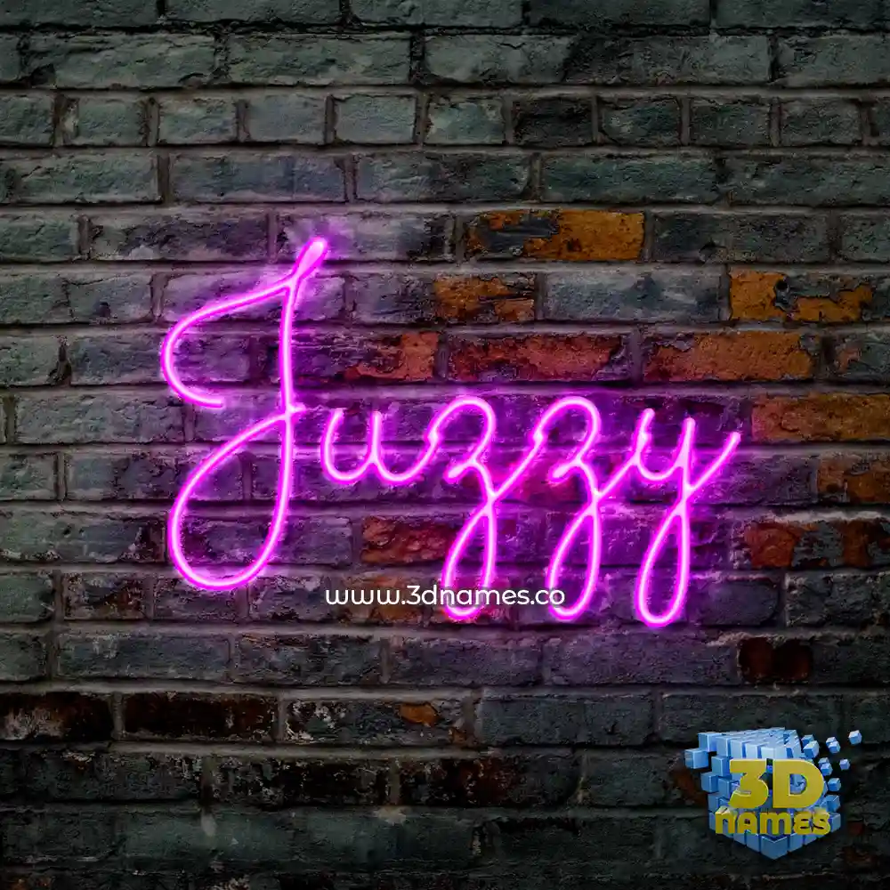 juzzy in Pink Neon style - 3D name wallpaper