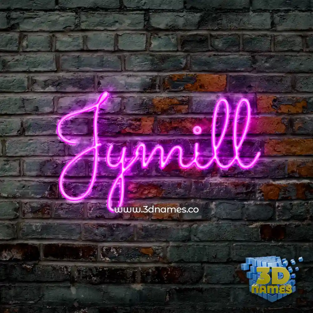 jymill in Pink Neon style - 3D name wallpaper
