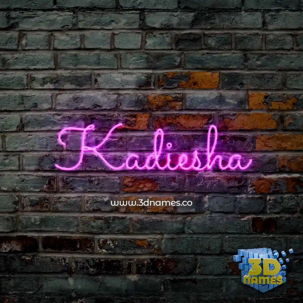 kadiesha in Pink Neon style - 3D name wallpaper