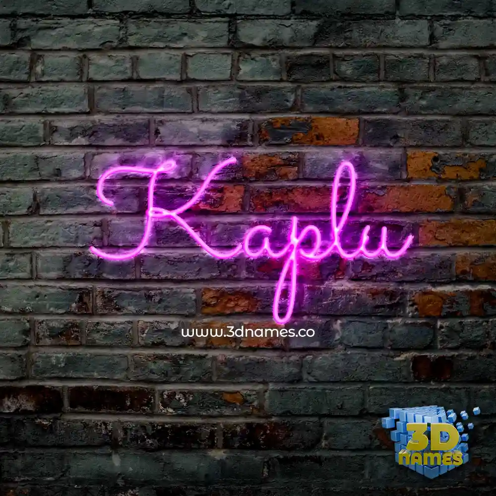 kaplu in Pink Neon style - 3D name wallpaper kaplu in Pink Neon style - 3D name wallpaper