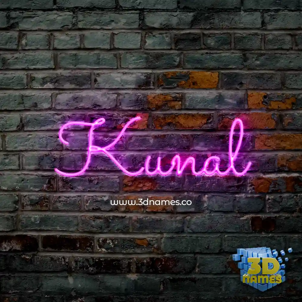 kunal in Pink Neon style - 3D name wallpaper kunal in Pink Neon style - 3D name wallpaper