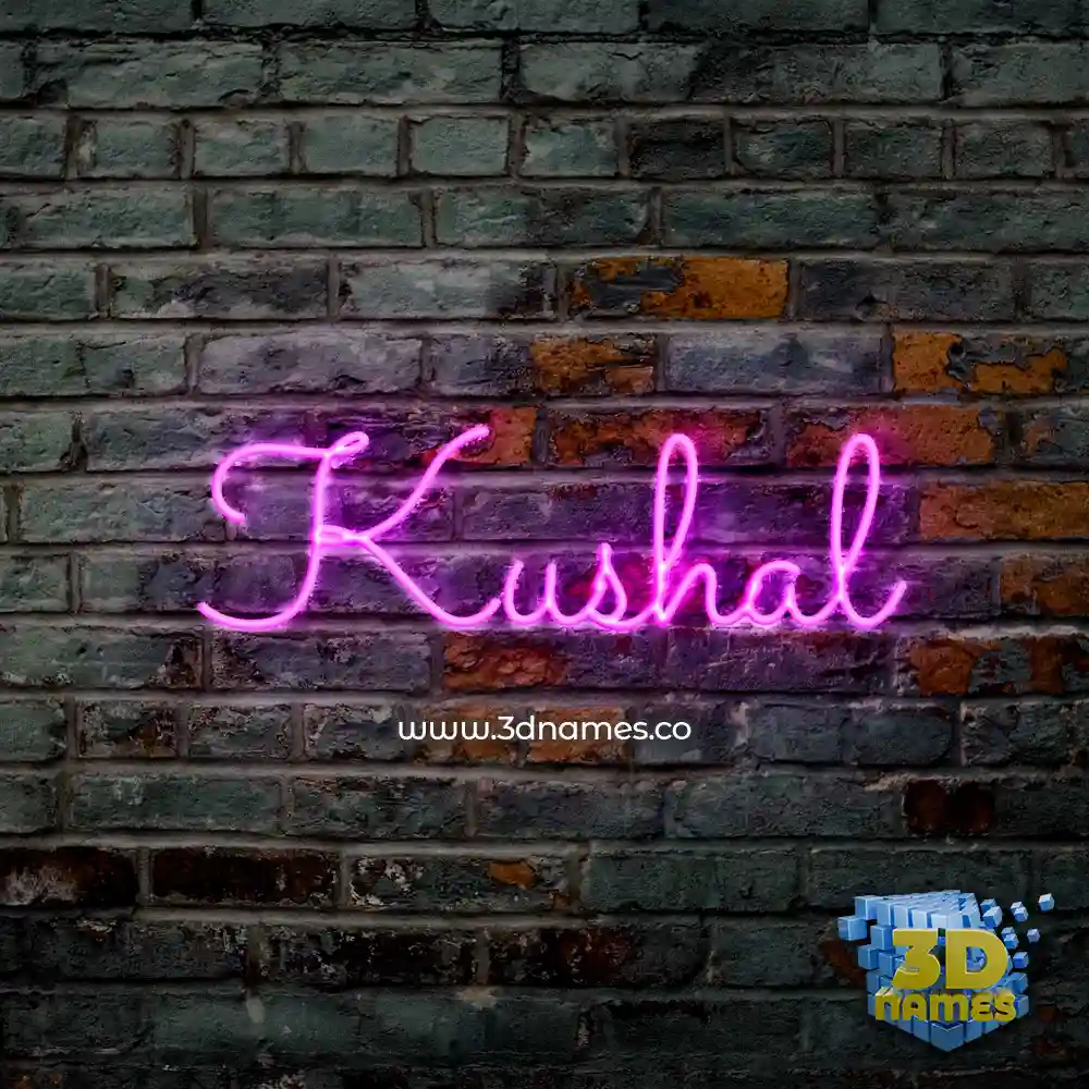 kushal in Pink Neon style - 3D name wallpaper kushal in Pink Neon style - 3D name wallpaper