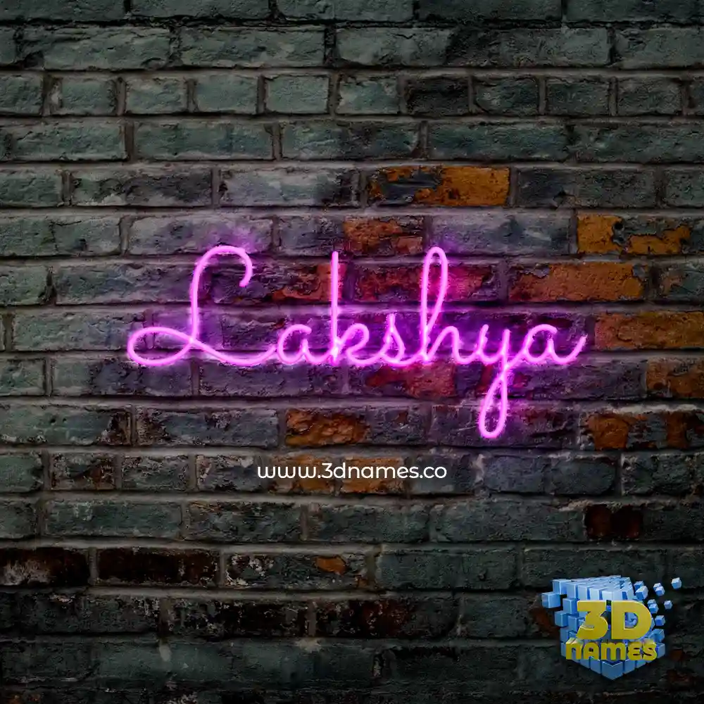 lakshya in Pink Neon style - 3D name wallpaper