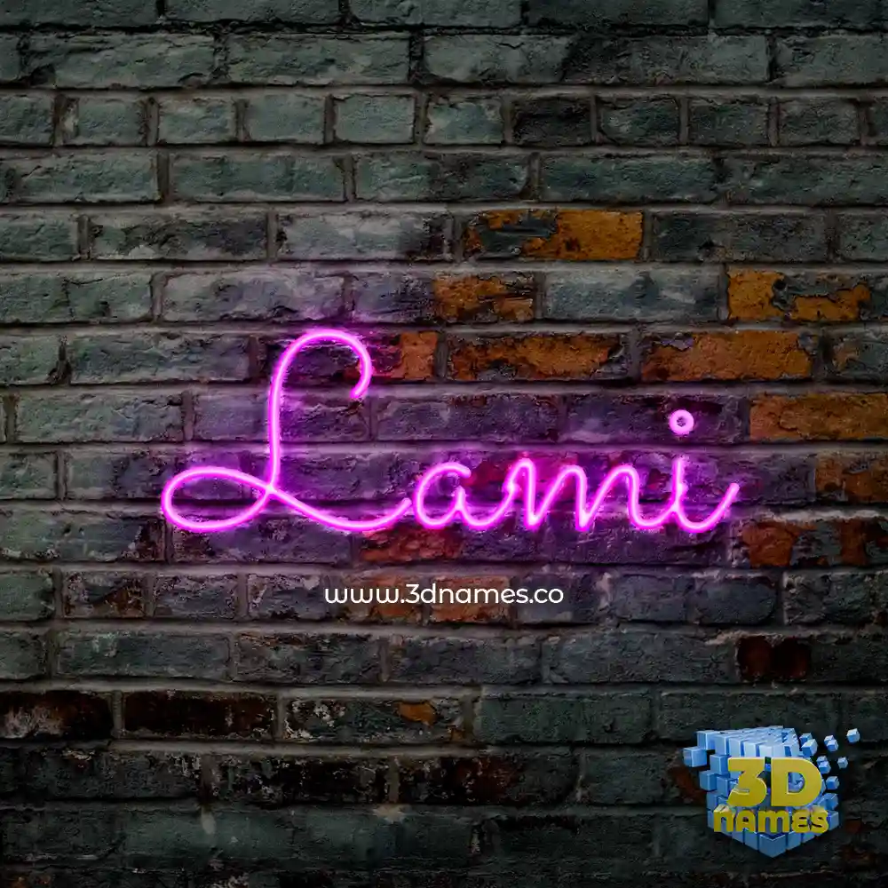 lami in Pink Neon style - 3D name wallpaper lami in Pink Neon style - 3D name wallpaper