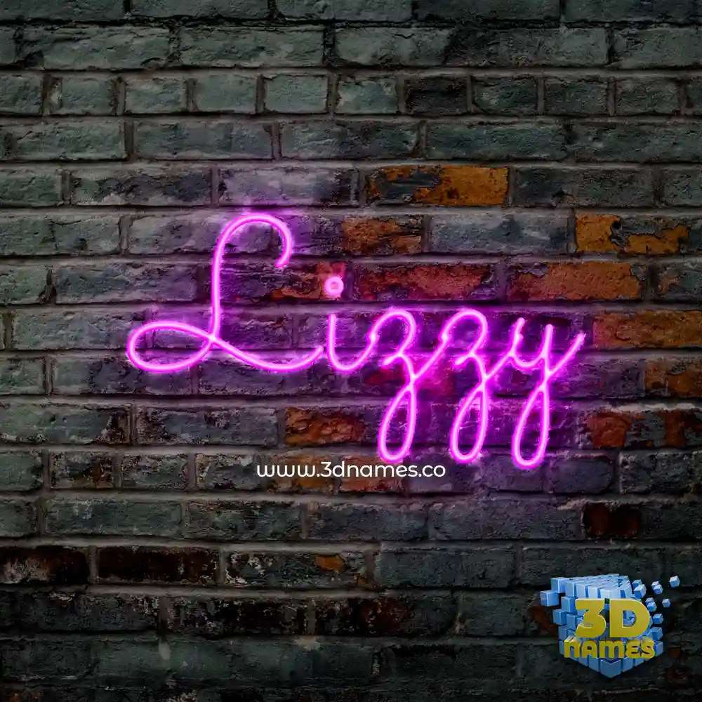 lizzy in Pink Neon style - 3D name wallpaper