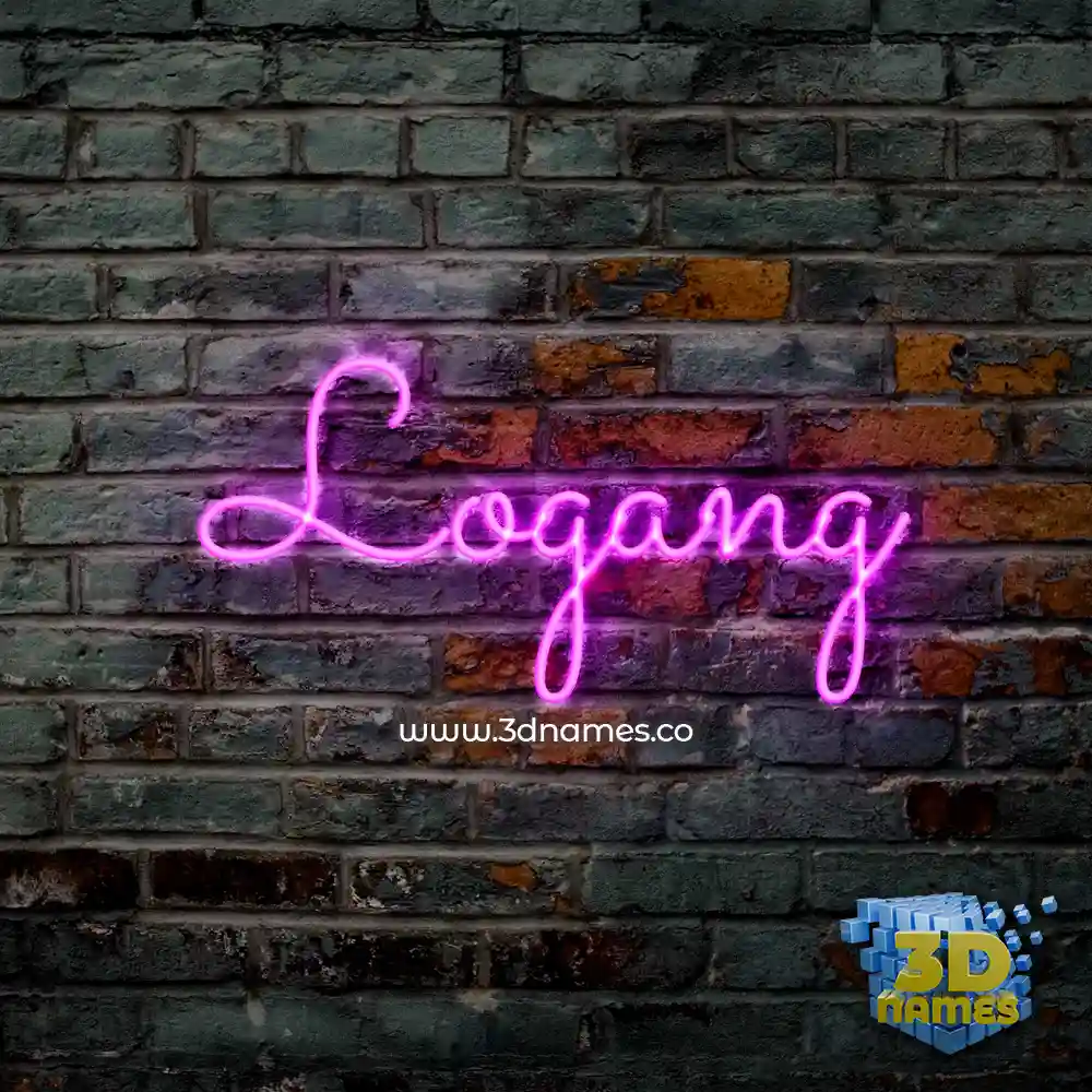 logang in Pink Neon style - 3D name wallpaper logang in Pink Neon style - 3D name wallpaper