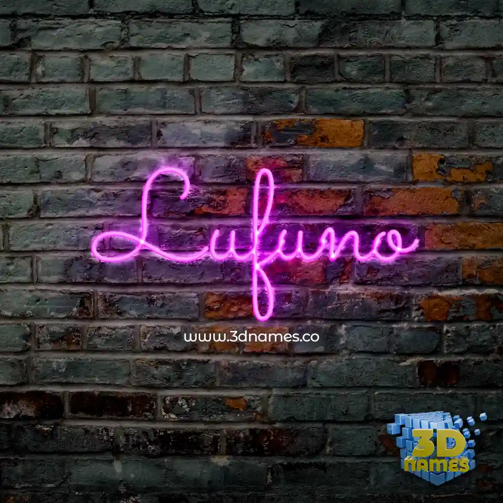 lufuno in Pink Neon style - 3D name wallpaper