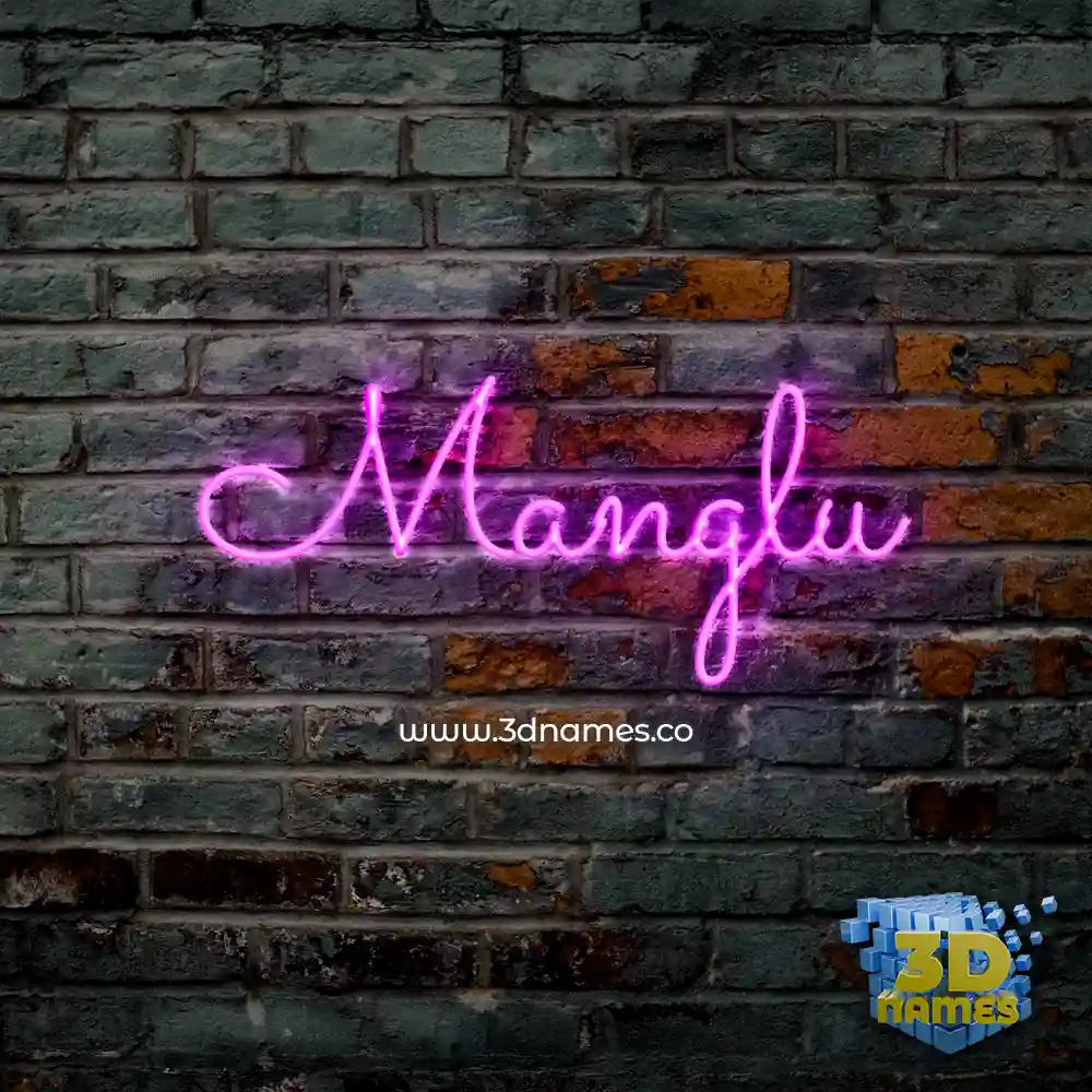 manglu in Pink Neon style - 3D name wallpaper manglu in Pink Neon style - 3D name wallpaper