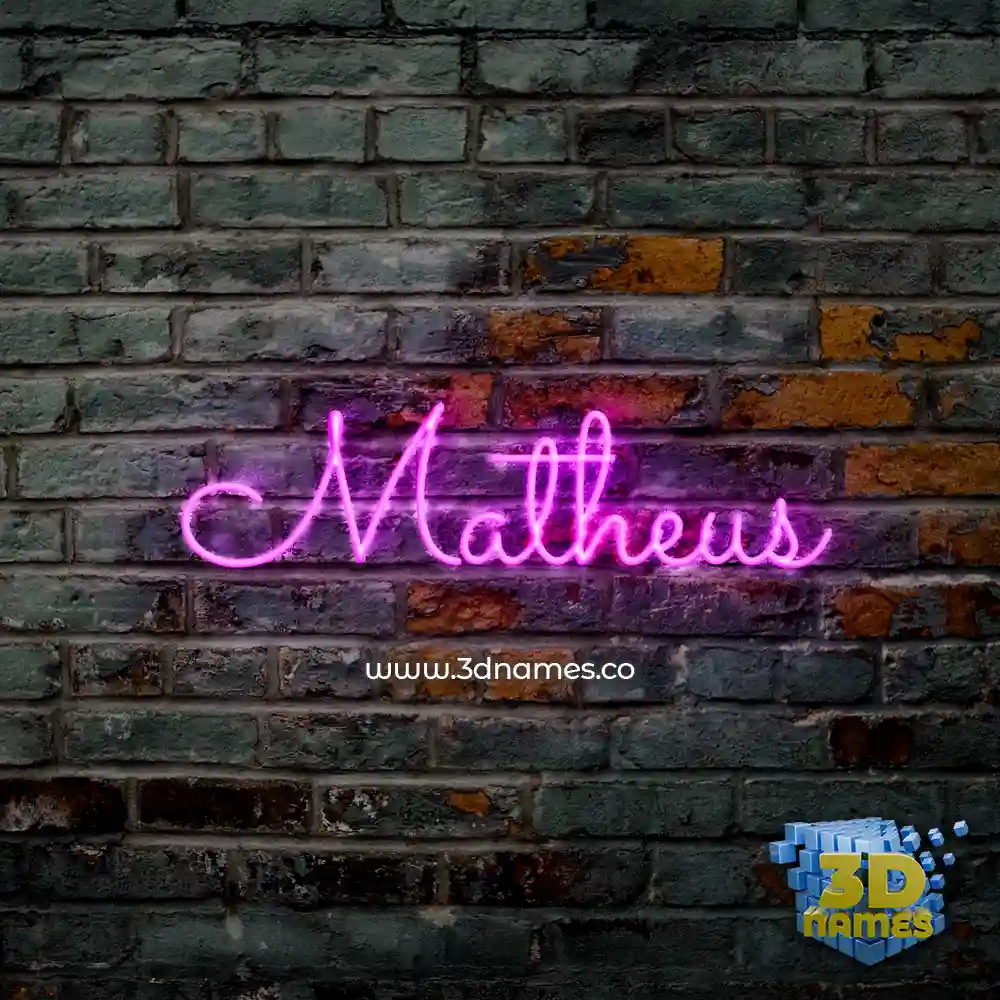 matheus in Pink Neon style - 3D name wallpaper matheus in Pink Neon style - 3D name wallpaper