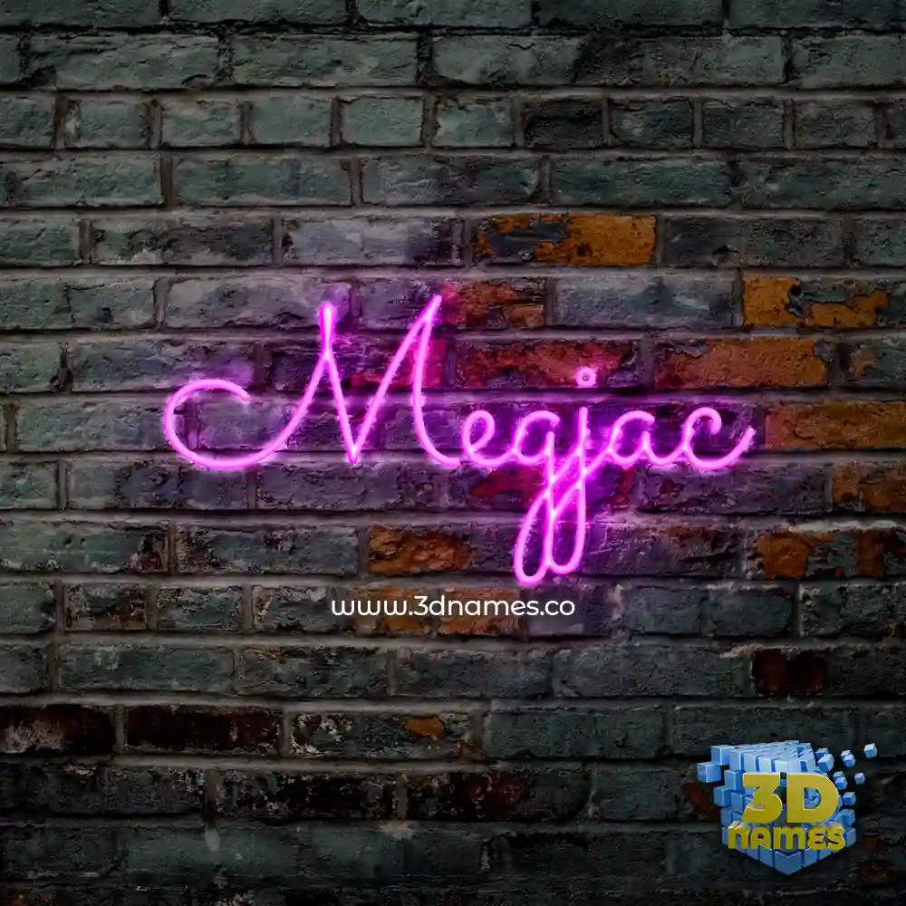 megjac in Pink Neon style - 3D name wallpaper megjac in Pink Neon style - 3D name wallpaper