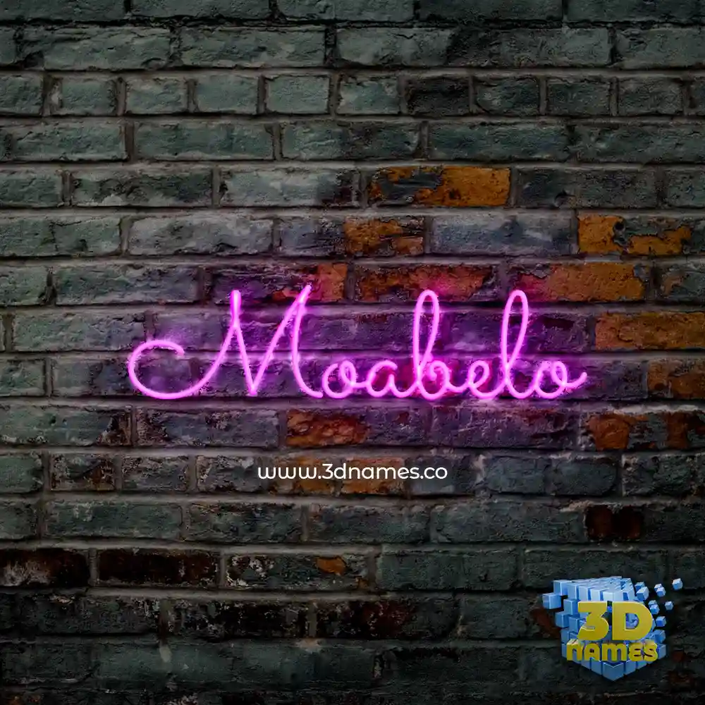 moabelo in Pink Neon style - 3D name wallpaper moabelo in Pink Neon style - 3D name wallpaper