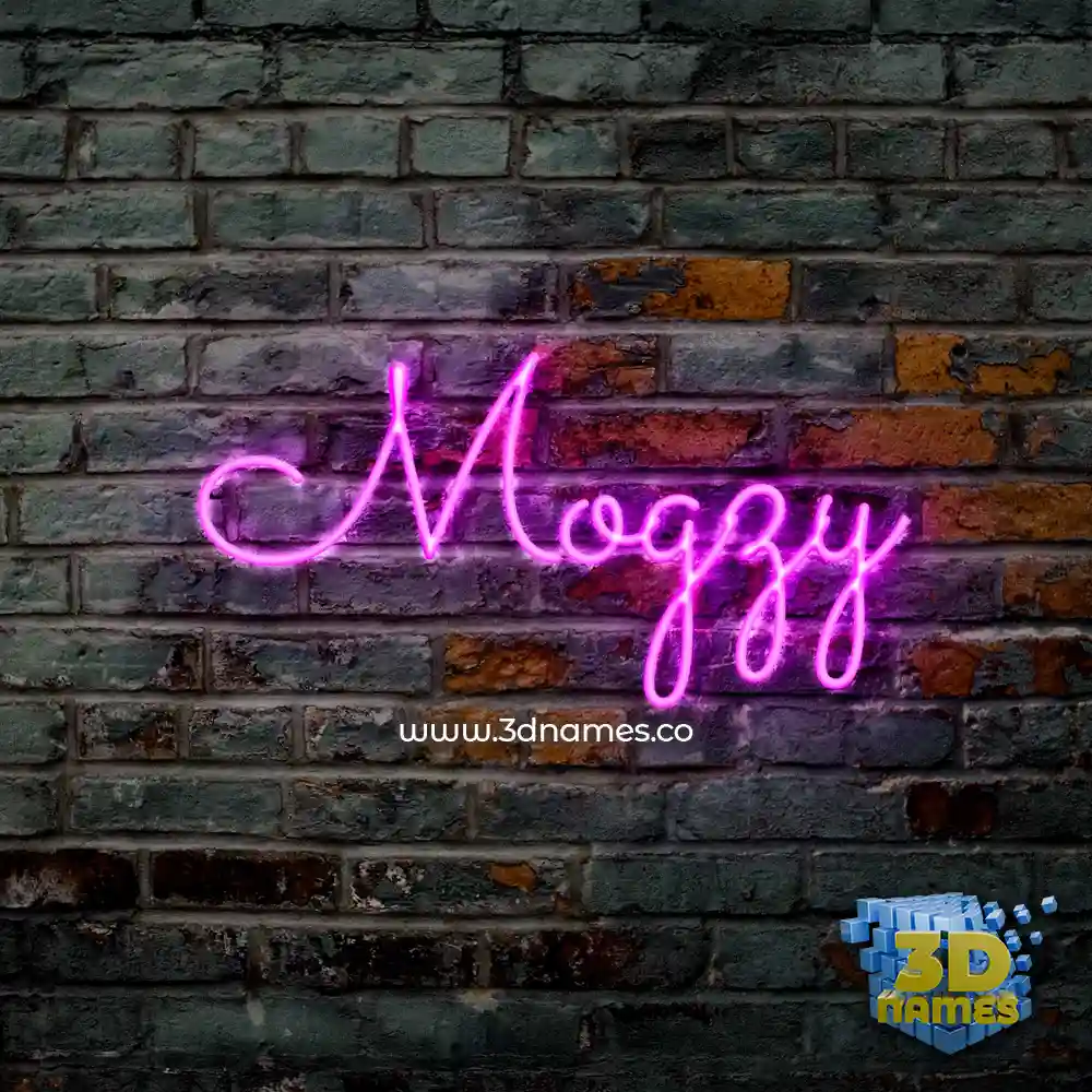 mogzy in Pink Neon style - 3D name wallpaper