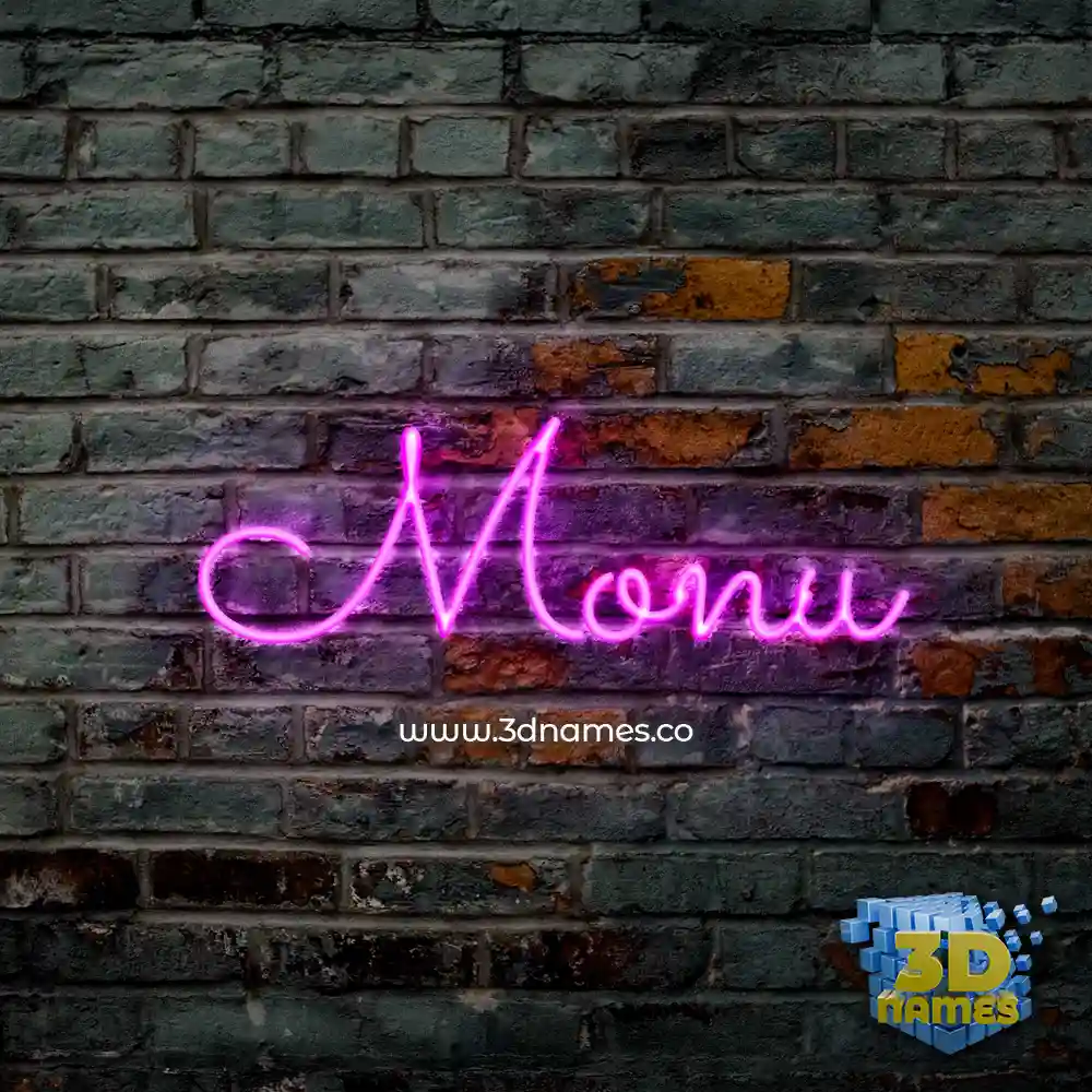 monu in Pink Neon style - 3D name wallpaper monu in Pink Neon style - 3D name wallpaper