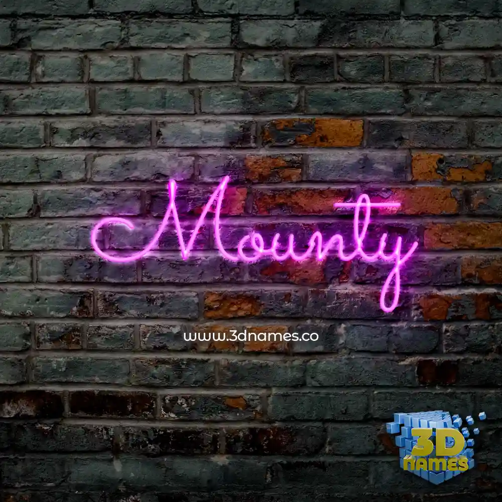 mounty in Pink Neon style - 3D name wallpaper mounty in Pink Neon style - 3D name wallpaper