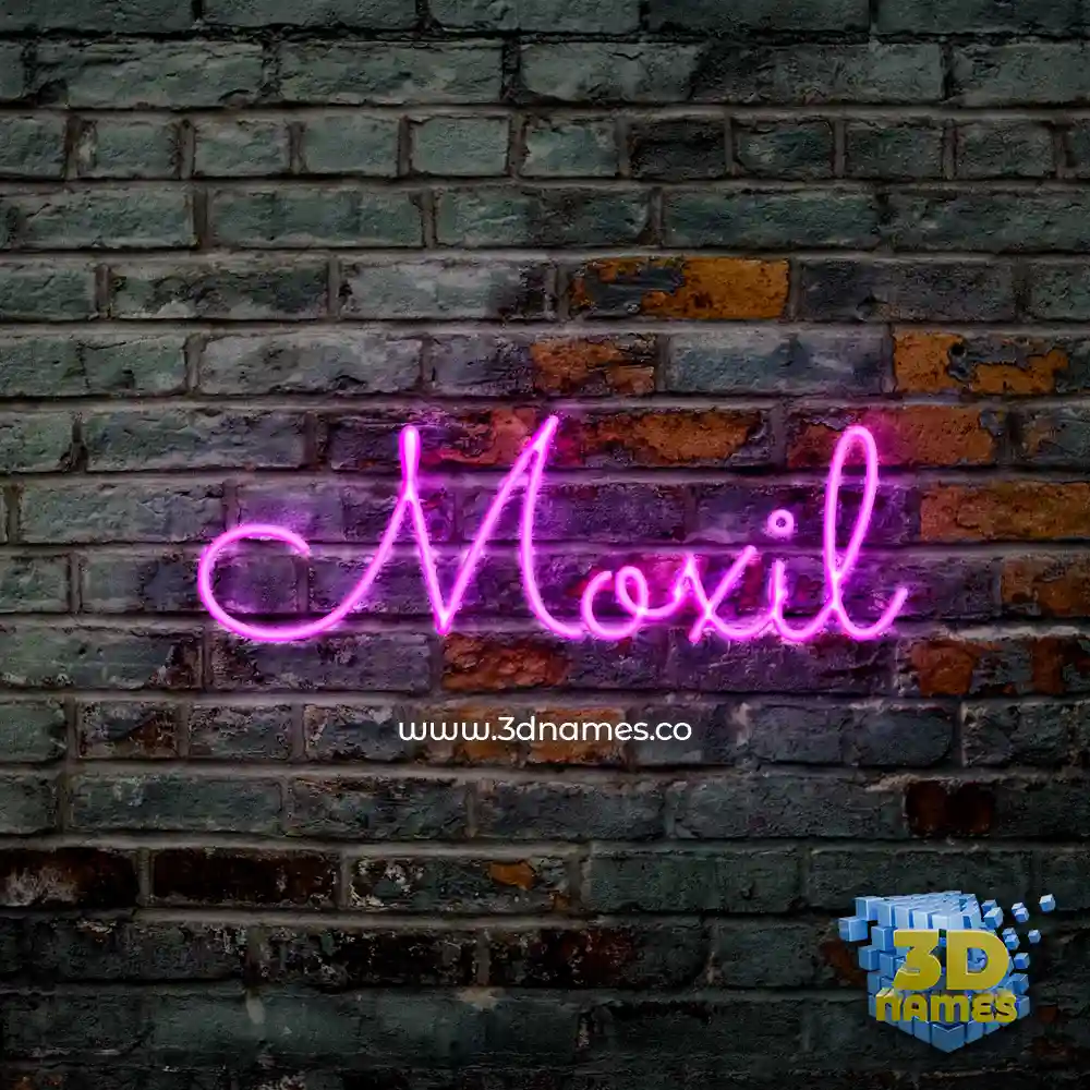 moxil in Pink Neon style - 3D name wallpaper moxil in Pink Neon style - 3D name wallpaper