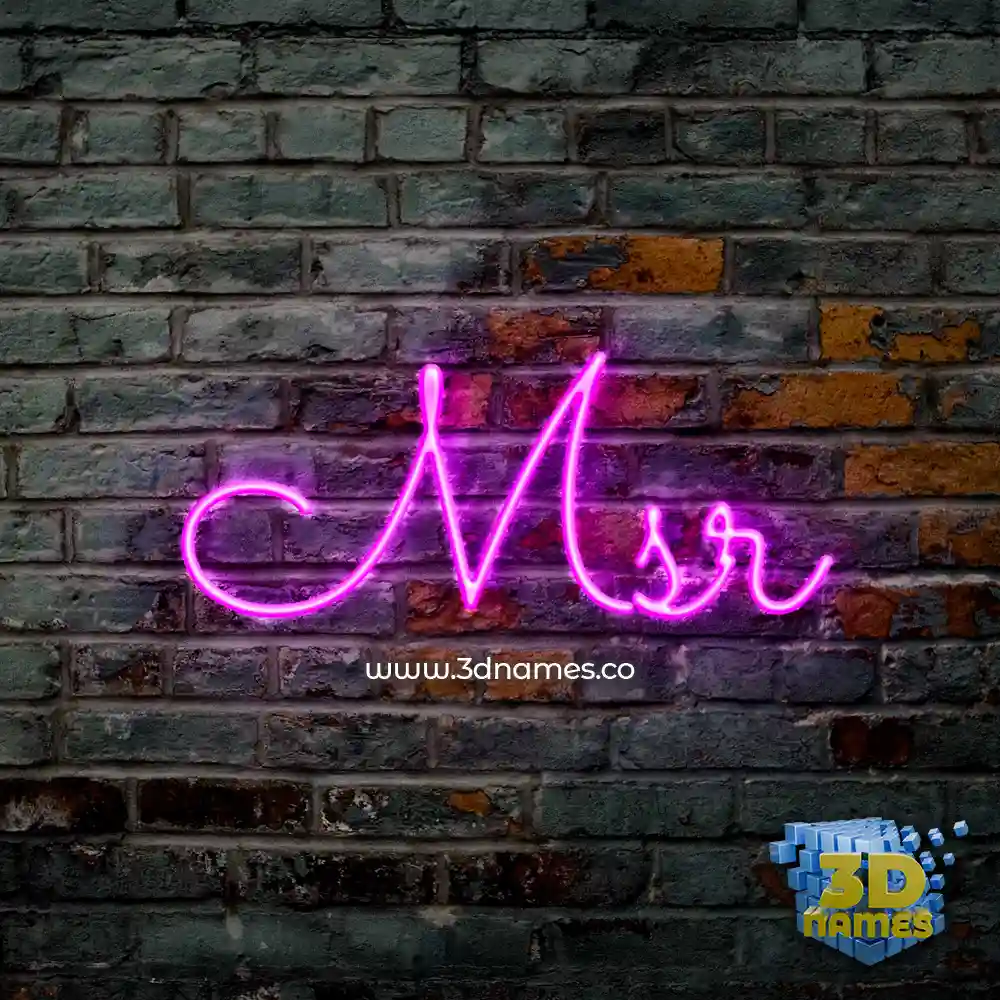 msr in Pink Neon style - 3D name wallpaper msr in Pink Neon style - 3D name wallpaper