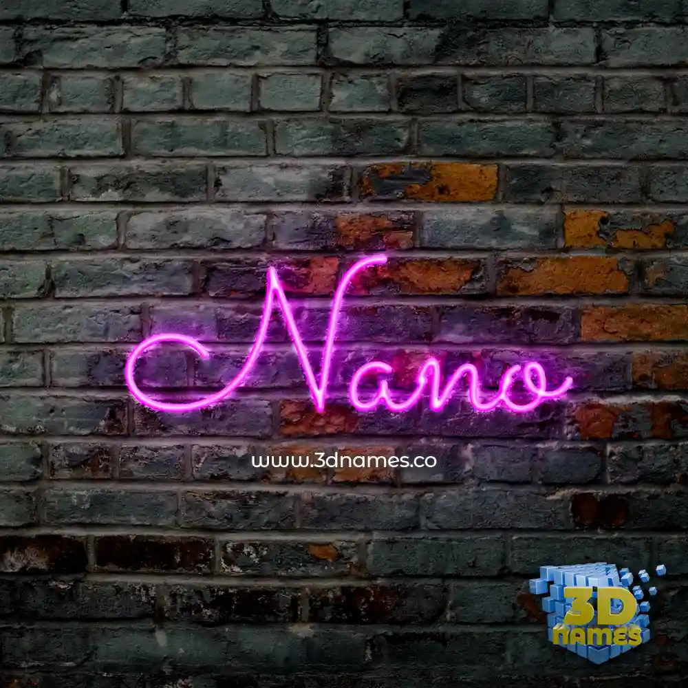 nano in Pink Neon style - 3D name wallpaper nano in Pink Neon style - 3D name wallpaper