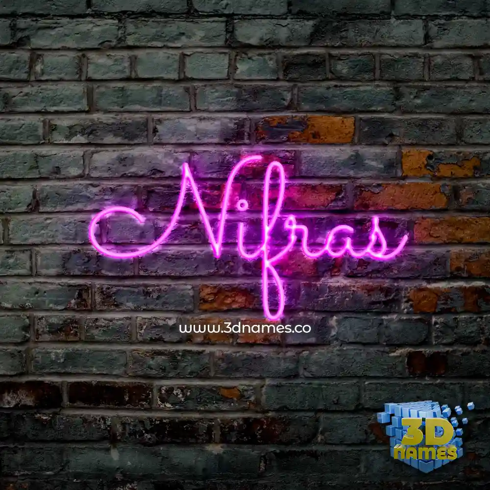 nifras in Pink Neon style - 3D name wallpaper nifras in Pink Neon style - 3D name wallpaper