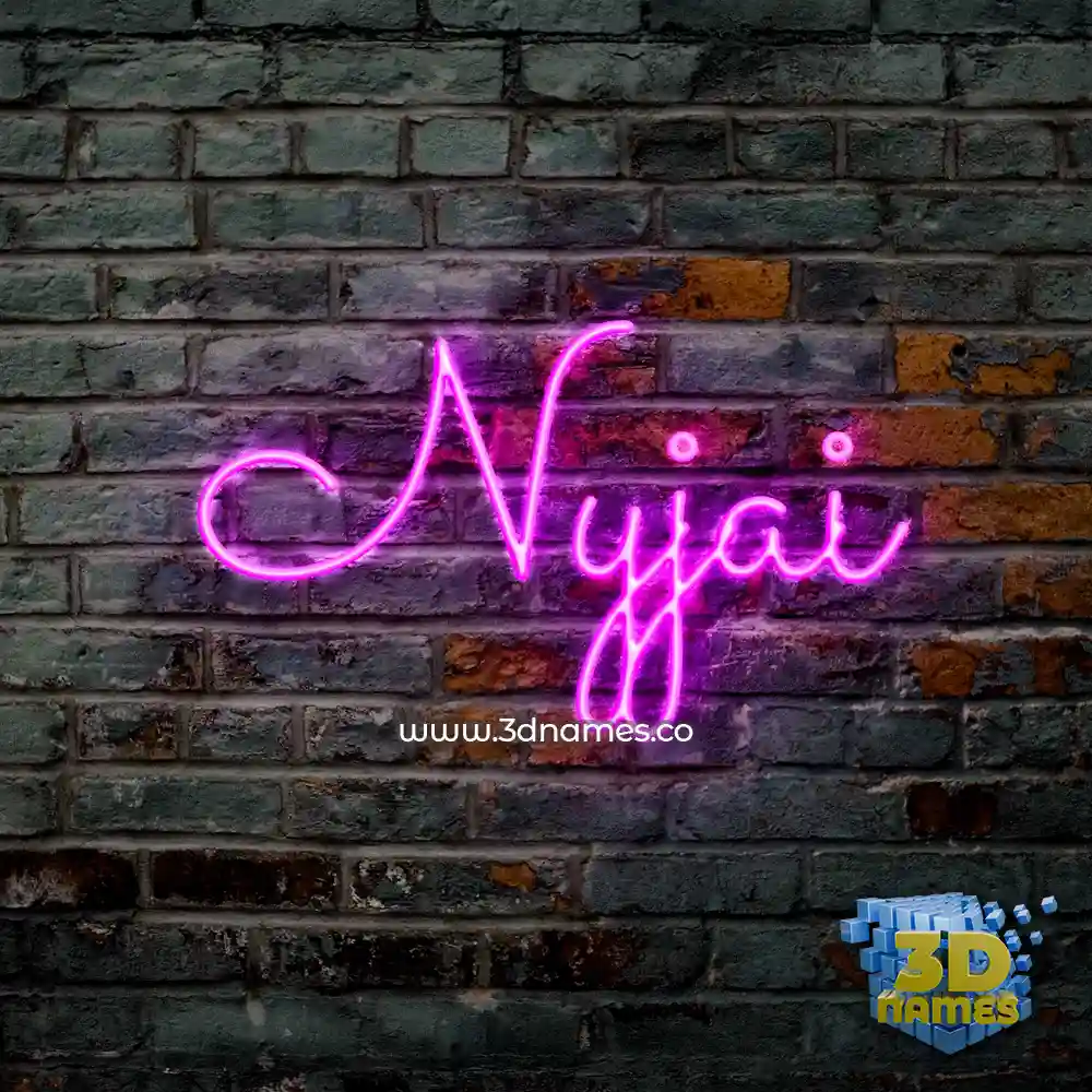 nyjai in Pink Neon style - 3D name wallpaper nyjai in Pink Neon style - 3D name wallpaper