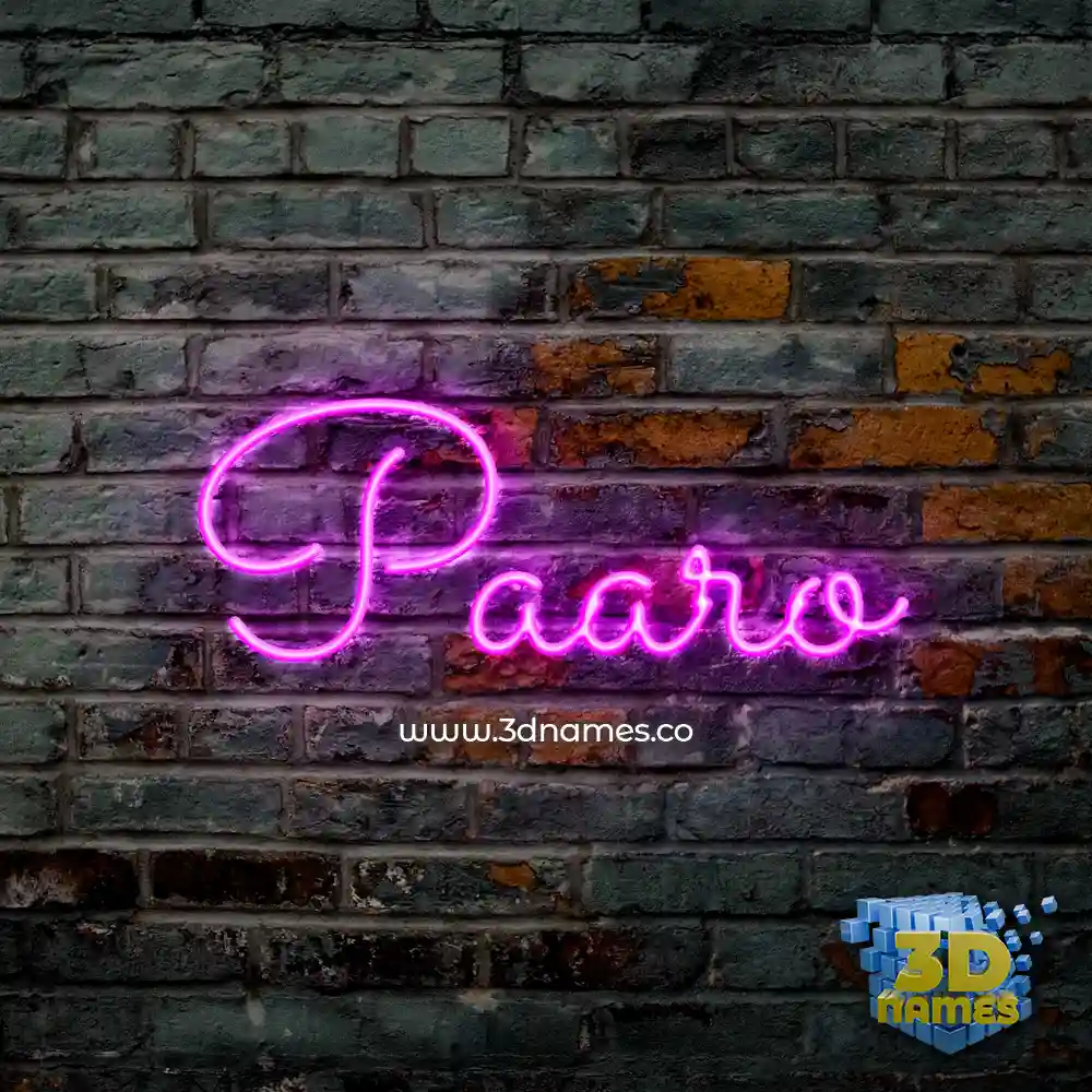 paaro in Pink Neon style - 3D name wallpaper paaro in Pink Neon style - 3D name wallpaper