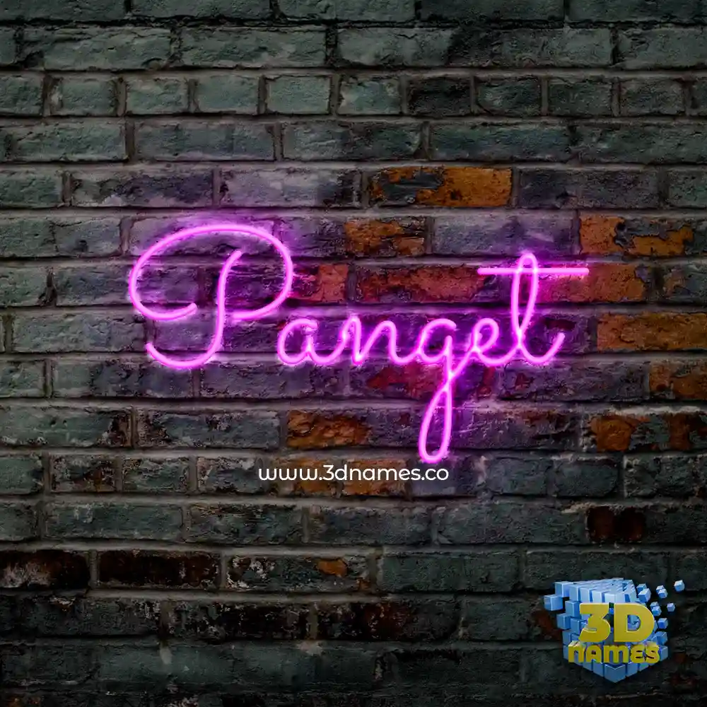 panget in Pink Neon style - 3D name wallpaper