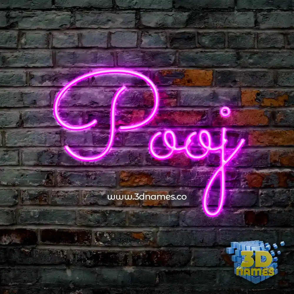 pooj in Pink Neon style - 3D name wallpaper pooj in Pink Neon style - 3D name wallpaper