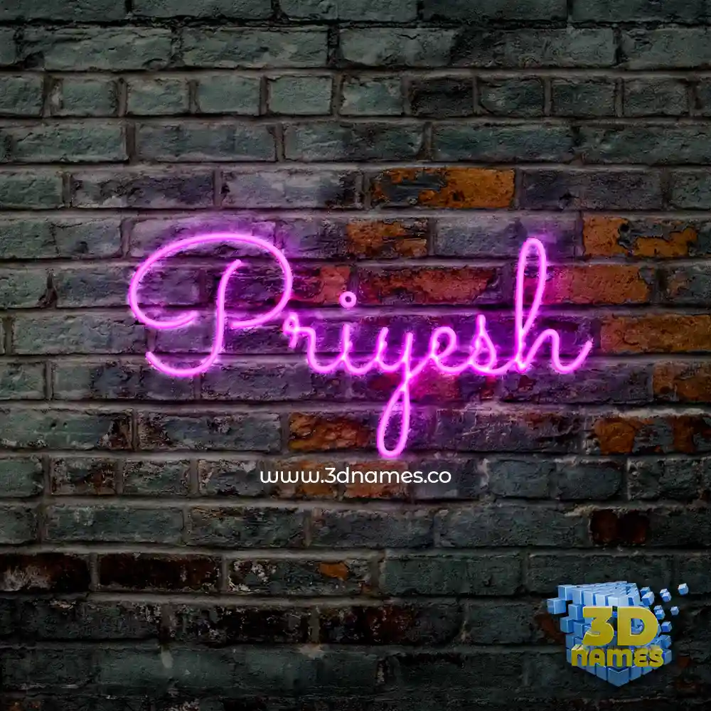 priyesh in Pink Neon style - 3D name wallpaper priyesh in Pink Neon style - 3D name wallpaper