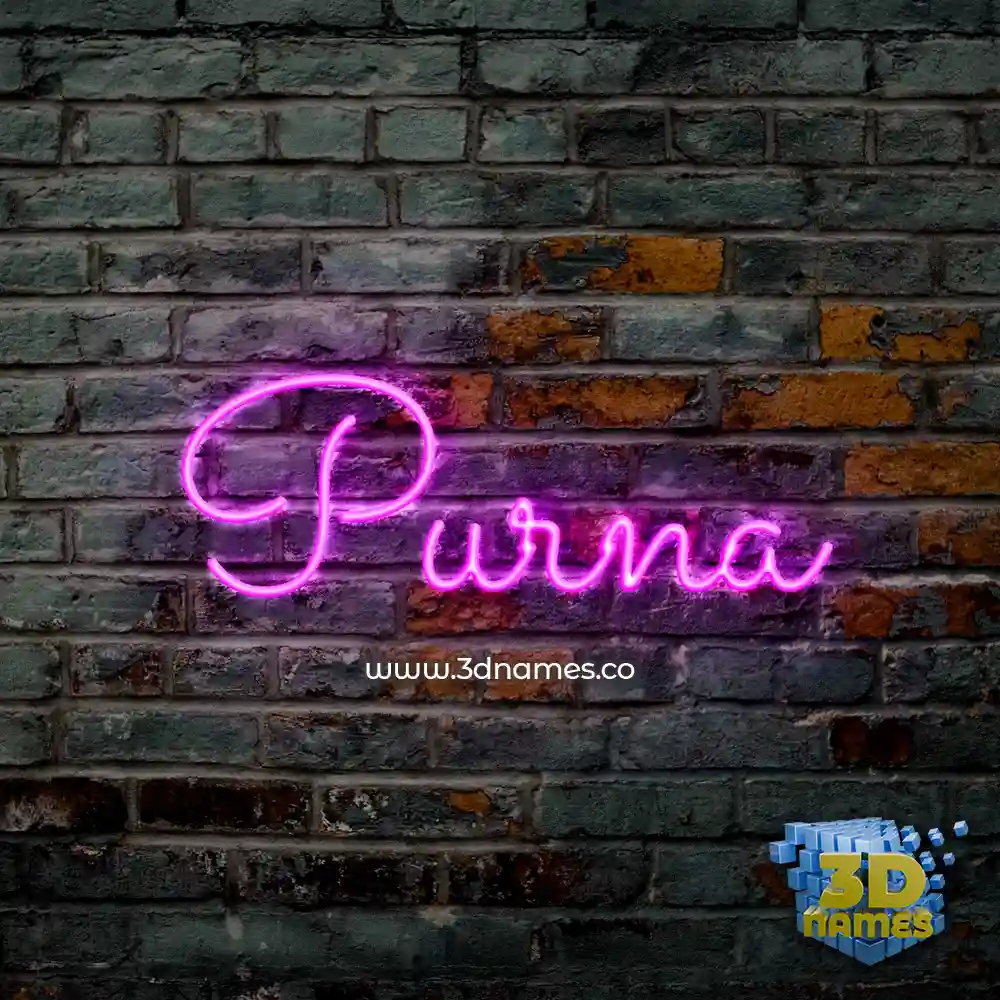 purna in Pink Neon style - 3D name wallpaper purna in Pink Neon style - 3D name wallpaper