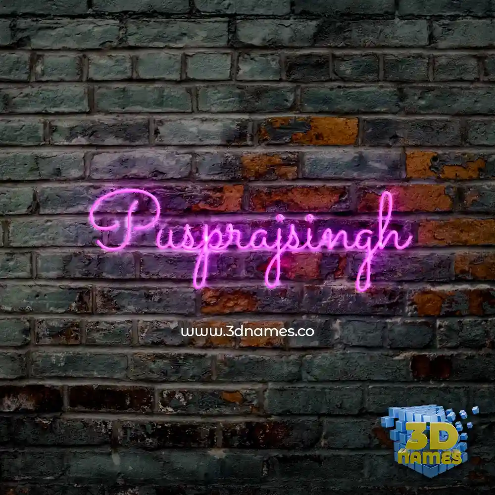 pusprajsingh in Pink Neon style - 3D name wallpaper pusprajsingh in Pink Neon style - 3D name wallpaper