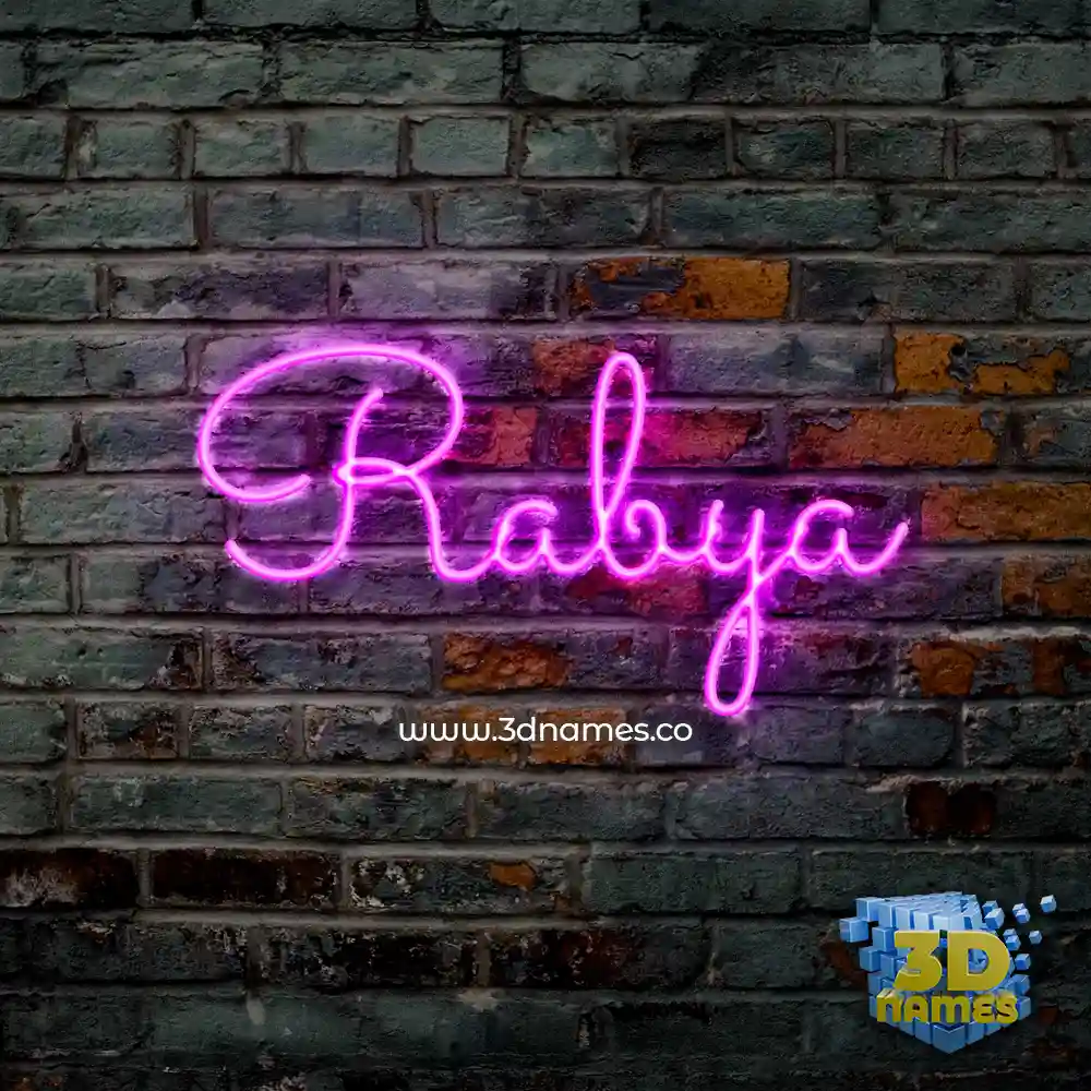 rabya in Pink Neon style - 3D name wallpaper rabya in Pink Neon style - 3D name wallpaper