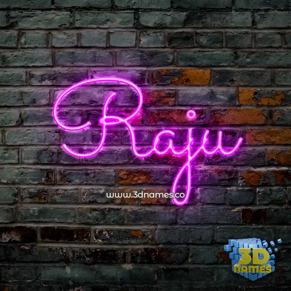raju in Pink Neon style - 3D name wallpaper raju in Pink Neon style - 3D name wallpaper