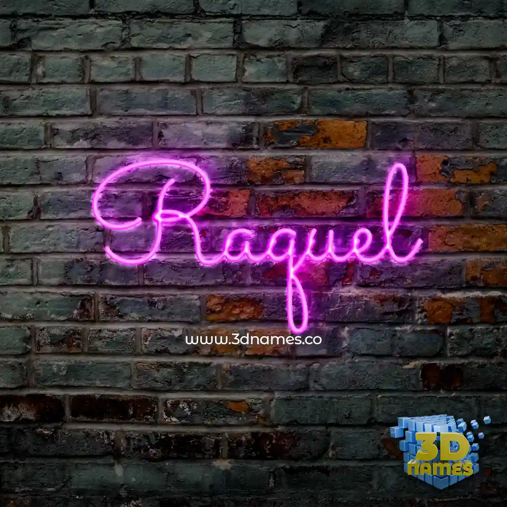 raquel in Pink Neon style - 3D name wallpaper raquel in Pink Neon style - 3D name wallpaper
