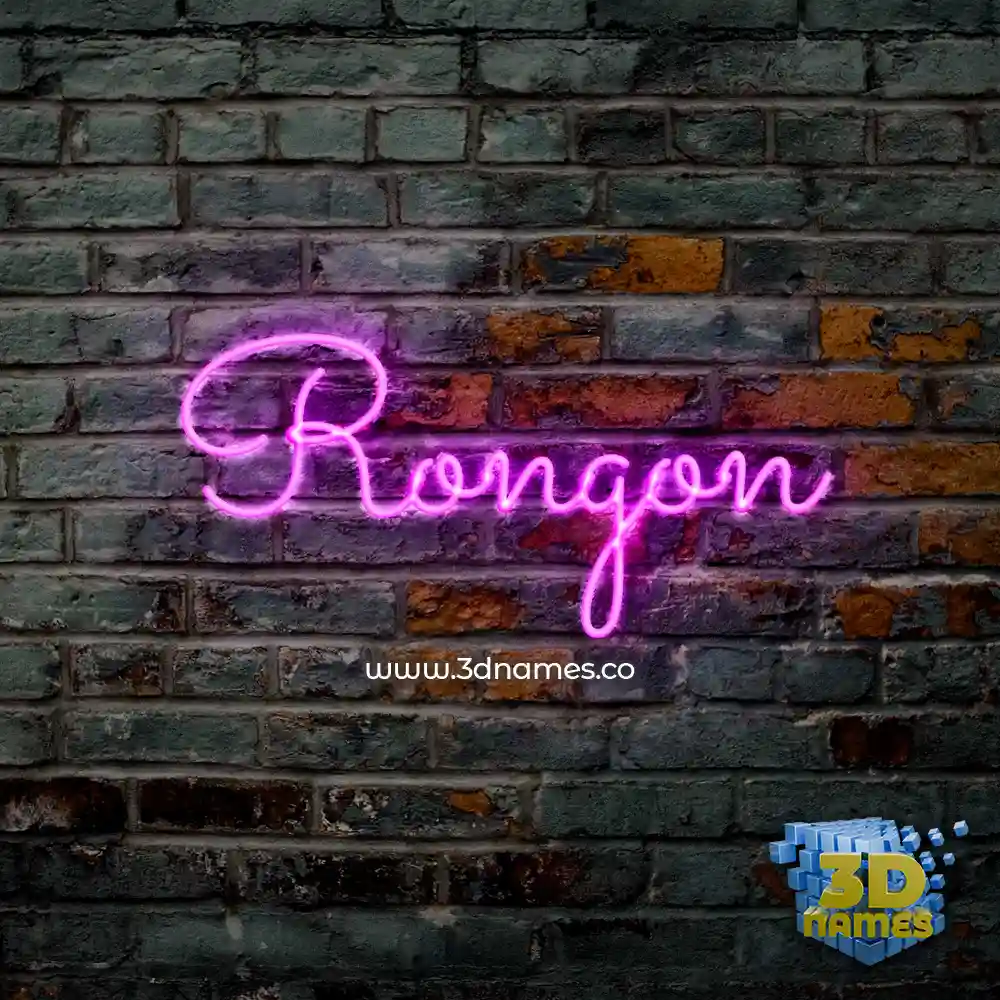 rongon in Pink Neon style - 3D name wallpaper rongon in Pink Neon style - 3D name wallpaper