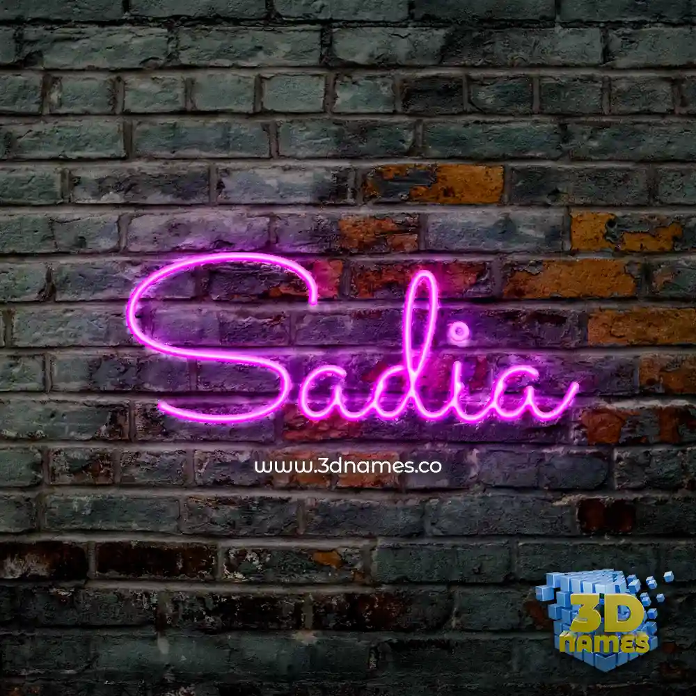 sadia in Pink Neon style - 3D name wallpaper sadia in Pink Neon style - 3D name wallpaper