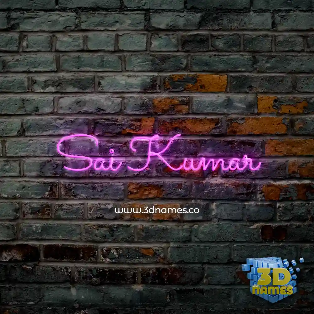 sai kumar in Pink Neon style - 3D name wallpaper sai kumar in Pink Neon style - 3D name wallpaper