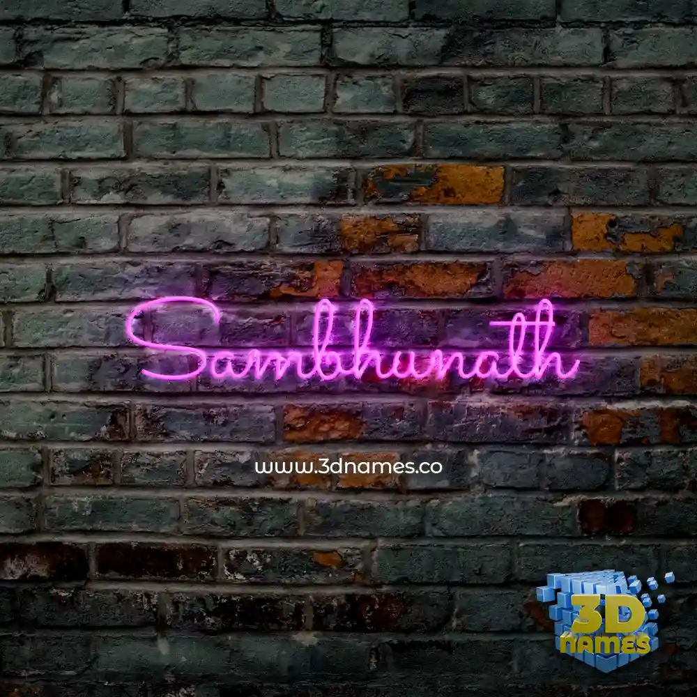 sambhunath in Pink Neon style - 3D name wallpaper sambhunath in Pink Neon style - 3D name wallpaper