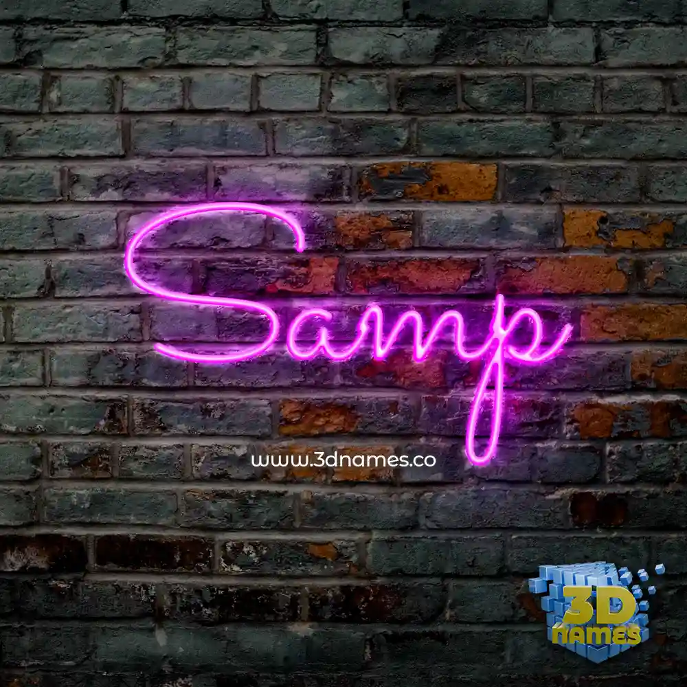 samp in Pink Neon style - 3D name wallpaper