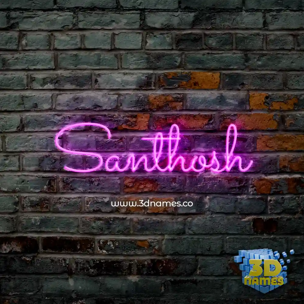 santhosh in Pink Neon style - 3D name wallpaper santhosh in Pink Neon style - 3D name wallpaper