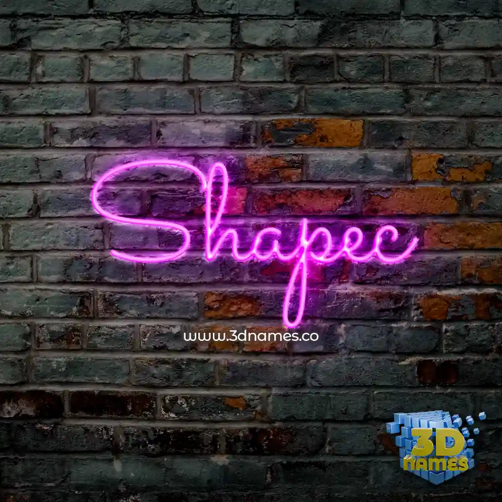shapec in Pink Neon style - 3D name wallpaper shapec in Pink Neon style - 3D name wallpaper