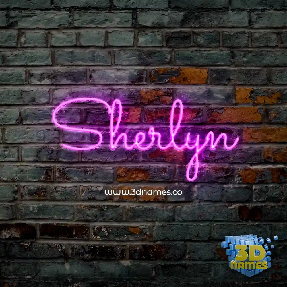 sherlyn in Pink Neon style - 3D name wallpaper sherlyn in Pink Neon style - 3D name wallpaper