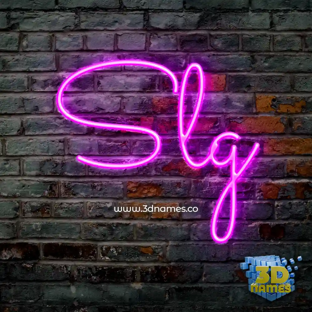 slg in Pink Neon style - 3D name wallpaper slg in Pink Neon style - 3D name wallpaper