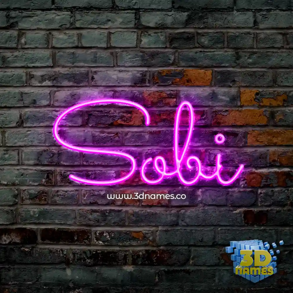 sobi in Pink Neon style - 3D name wallpaper sobi in Pink Neon style - 3D name wallpaper