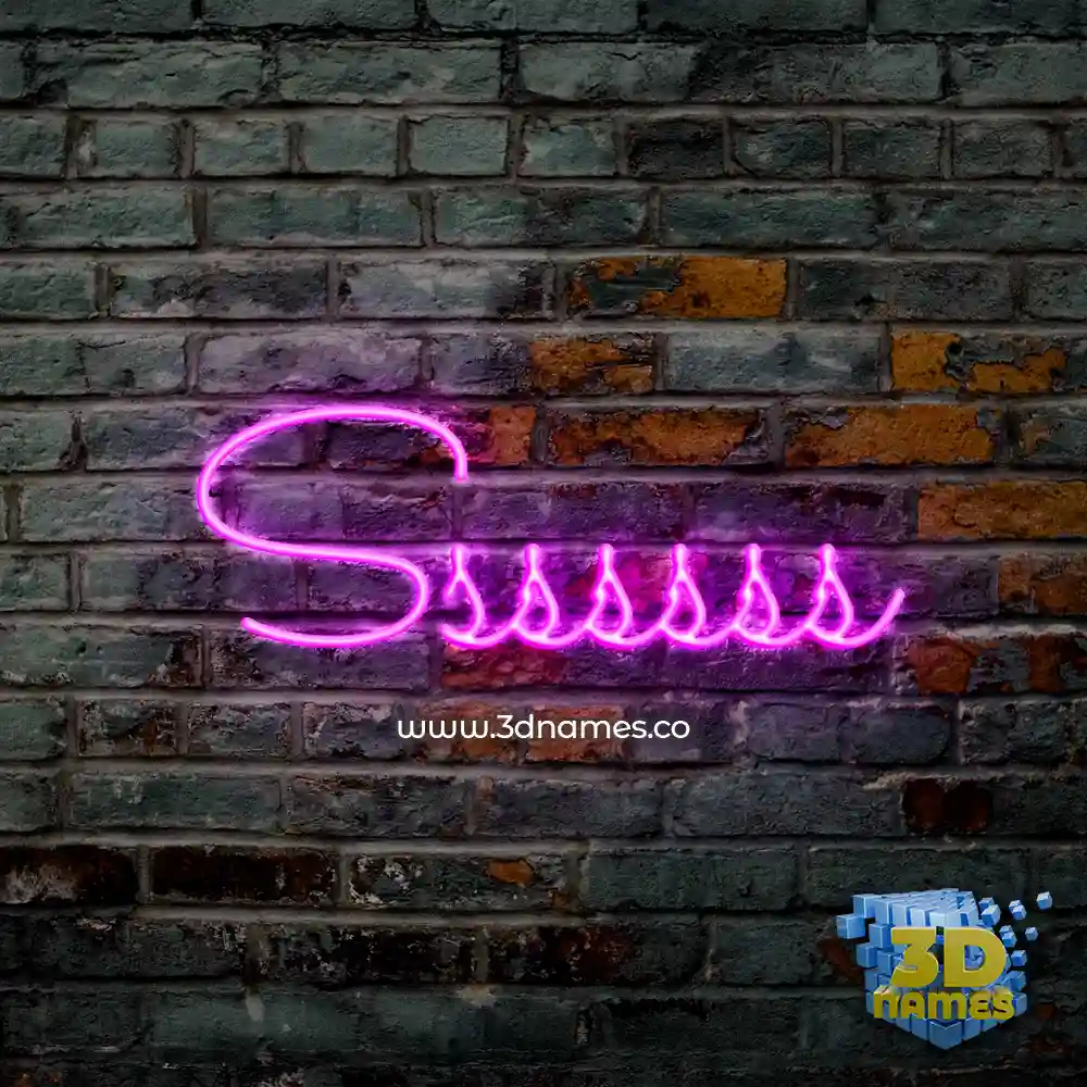 sssssss in Pink Neon style - 3D name wallpaper