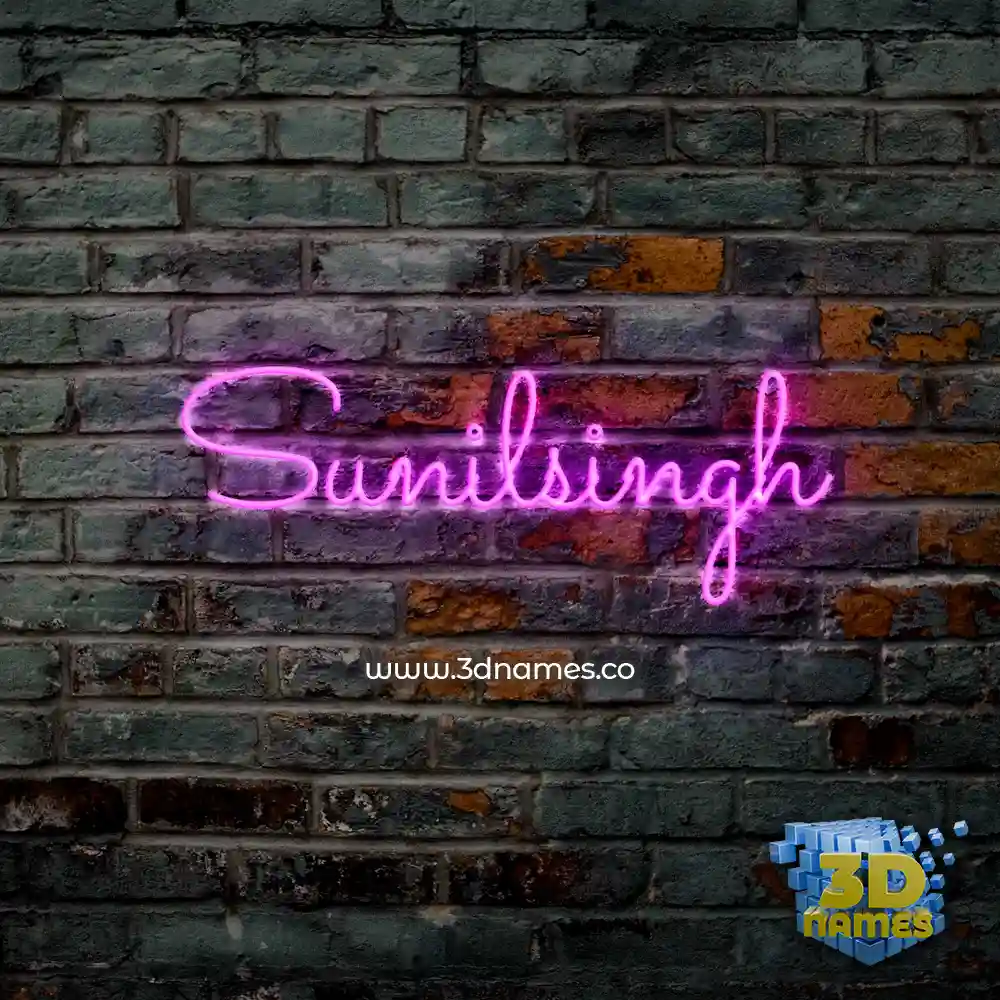 sunilsingh in Pink Neon style - 3D name wallpaper sunilsingh in Pink Neon style - 3D name wallpaper