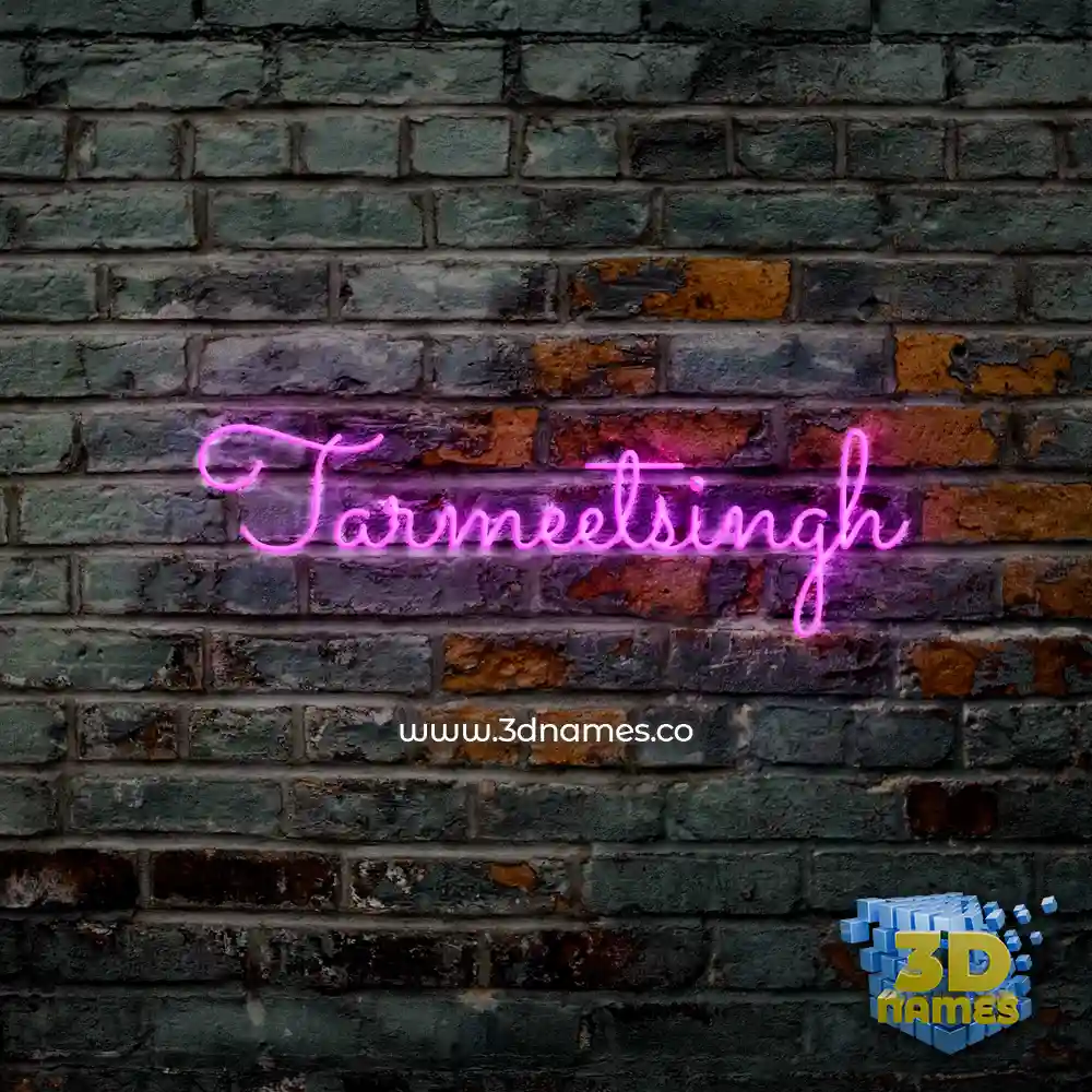 tarmeetsingh in Pink Neon style - 3D name wallpaper